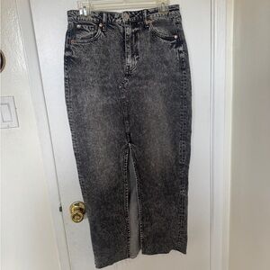 Women's Black Acid Wash High Waisted Skirt. Size Small.